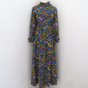 vtg 70s EMMA DOMB floral print maxi dress Festival